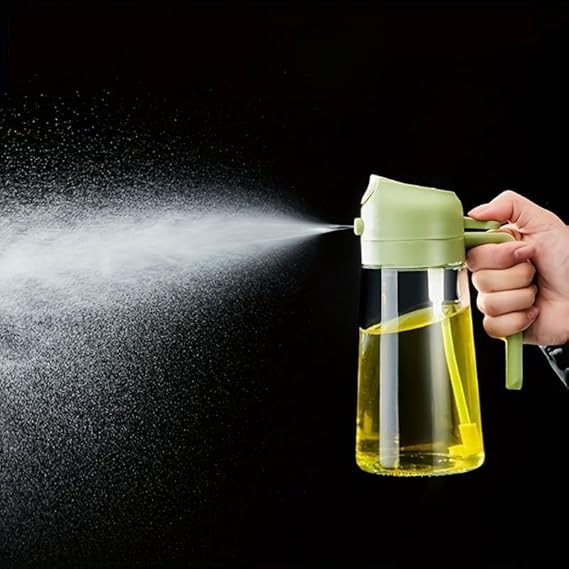 Premium 2-in-1 Glass Oil Sprayer & Dispenser (500ml)