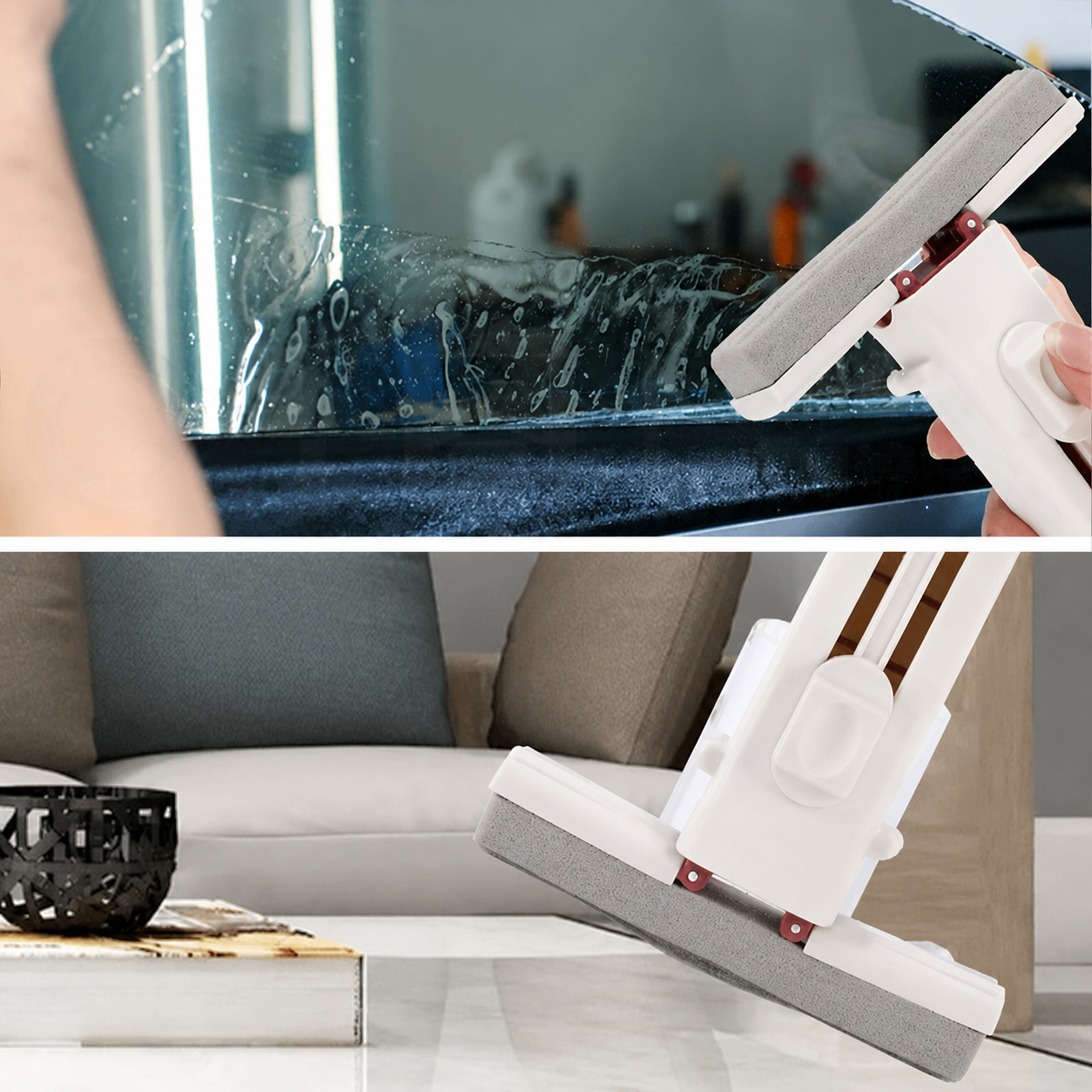 Mini Foldable Cleaning Mop | Portable Hand Squeeze Sponge Mop for Home & Kitchen