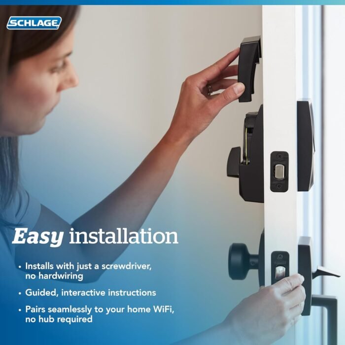 Schlage Encode Smart WiFi Deadbolt with Century Trim In Bright Chrome - Image 8