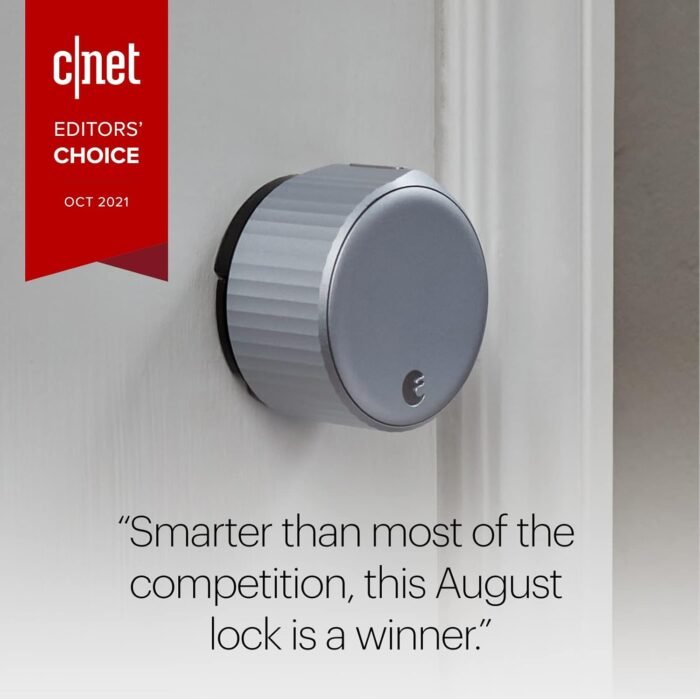 August Home, Silver Wi-Fi Connected Smart Keyless Entry Door Lock, Electronic Door Lock Fits Your Existing Deadbolt in Minutes, ‎ ‎AUG-SL05-M01-S01 - Image 12