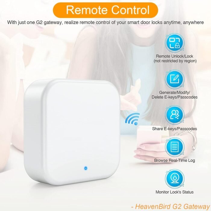 G2 Wi-Fi Gateway Bluetooth Gateway for TT Lock App and DD Lock App, Gateway for Smart Door Lock, Fingerprint Lock, Only Work 2.4G Wi-Fi, Remote Control, G2 Hub Work with Alexa Voice Control - Image 5