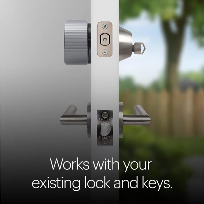 August Home, Silver Wi-Fi Connected Smart Keyless Entry Door Lock, Electronic Door Lock Fits Your Existing Deadbolt in Minutes, ‎ ‎AUG-SL05-M01-S01 - Image 2