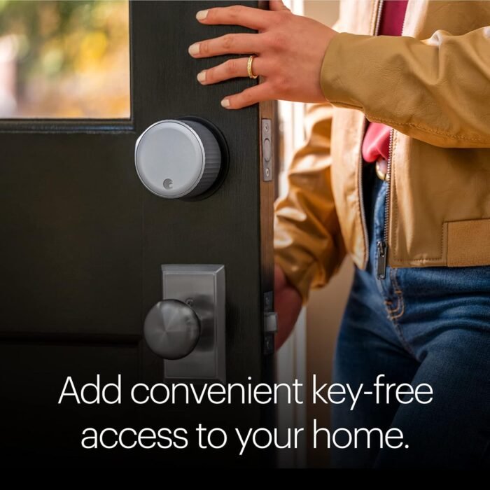 August Home, Silver Wi-Fi Connected Smart Keyless Entry Door Lock, Electronic Door Lock Fits Your Existing Deadbolt in Minutes, ‎ ‎AUG-SL05-M01-S01 - Image 3