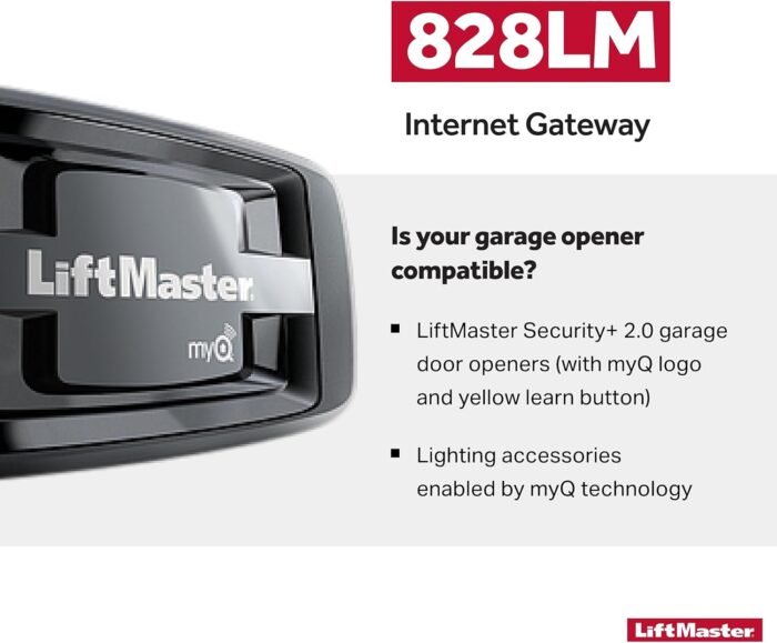 LiftMaster 828LM - Internet Gateway - Only Works with LiftMaster Security+ 2.0 Garage Door Openers - Smart Control for MyQ-Enabled Devices Including Garage Door Openers & Gate Operators - Image 2