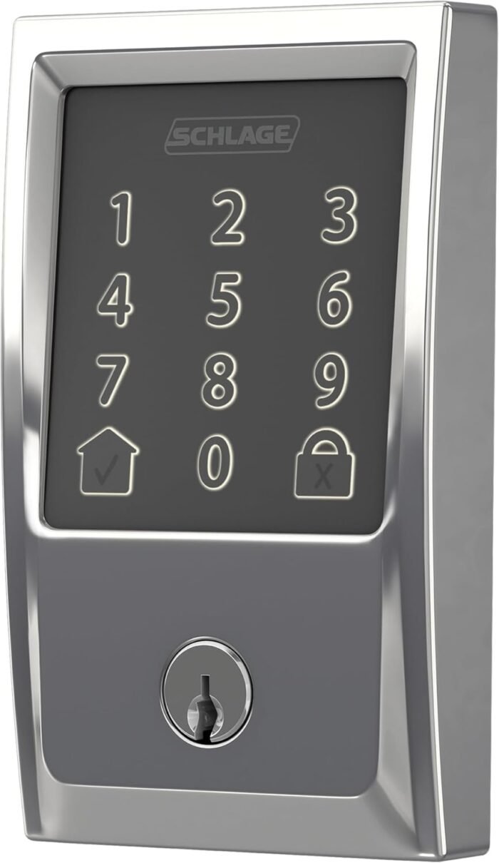 Schlage Encode Smart WiFi Deadbolt with Century Trim In Bright Chrome - Image 9